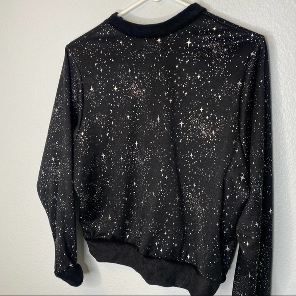 Noli Celestial Crew Neck Sweatshirt Black & Silver - Picture 4 of 6